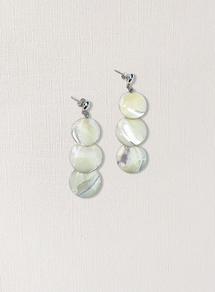 Mother-of-Pearl Tiered Earrings