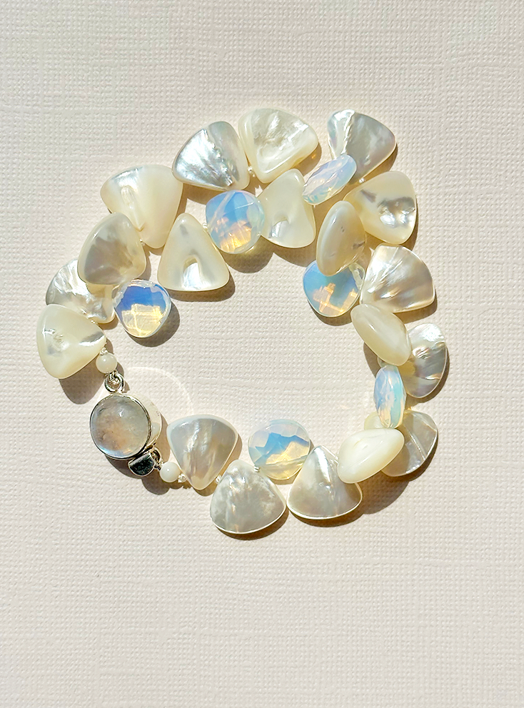 Mother-of-Pearl & Sea Opal Bracelet